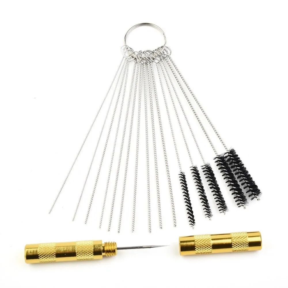 Airbrush Spray Gun Nozzle Cleaning Kit Needle & Brush Set Repair Tool Adjustment Water Stains Cleanup Tool