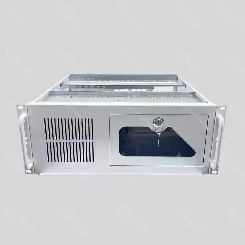 For 4U Industrial Control Chassis 610 Rack-Mount Server Case 19-inch 7-Slot ATX Power Supply Compatible