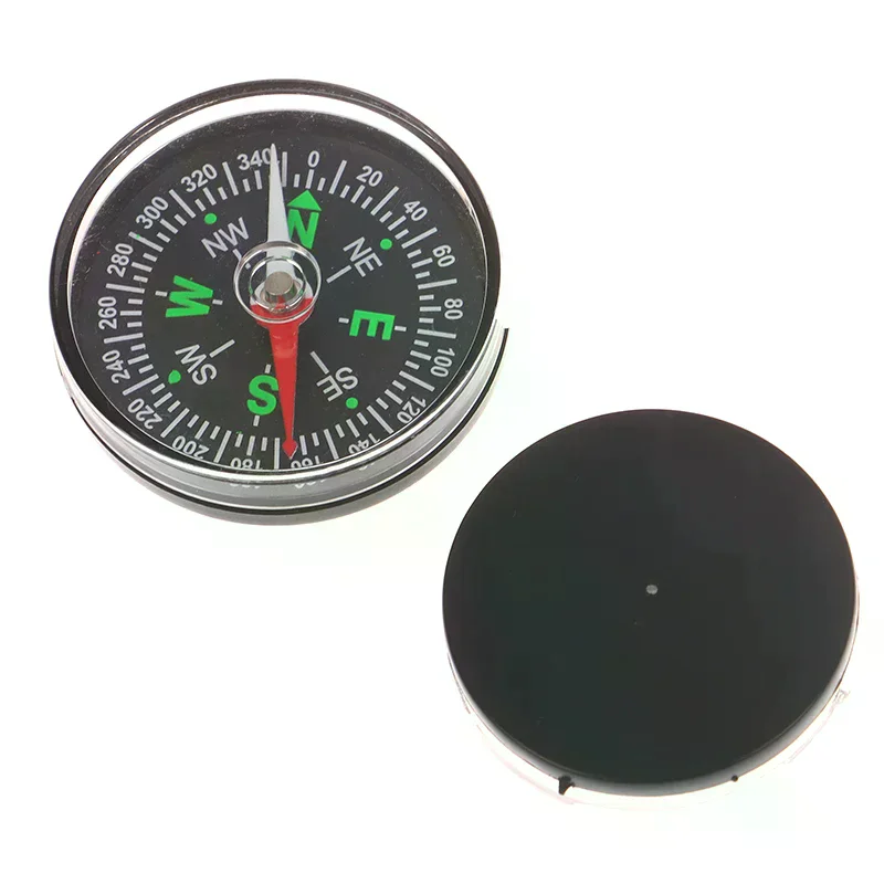 2pcs Handheld Compass ABS Camping Pocket Compass Portable  Climbing Riding Children Gift Outdoor Survival Gear