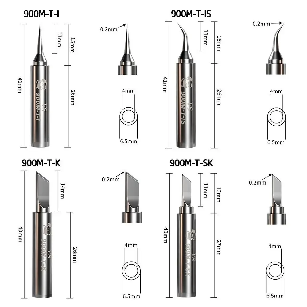 Puntas de soldadura de 900M, repuesto de cabezal de pistola para soldar para estaciones de soldadura 936 937, accesorios de soldadura duraderos