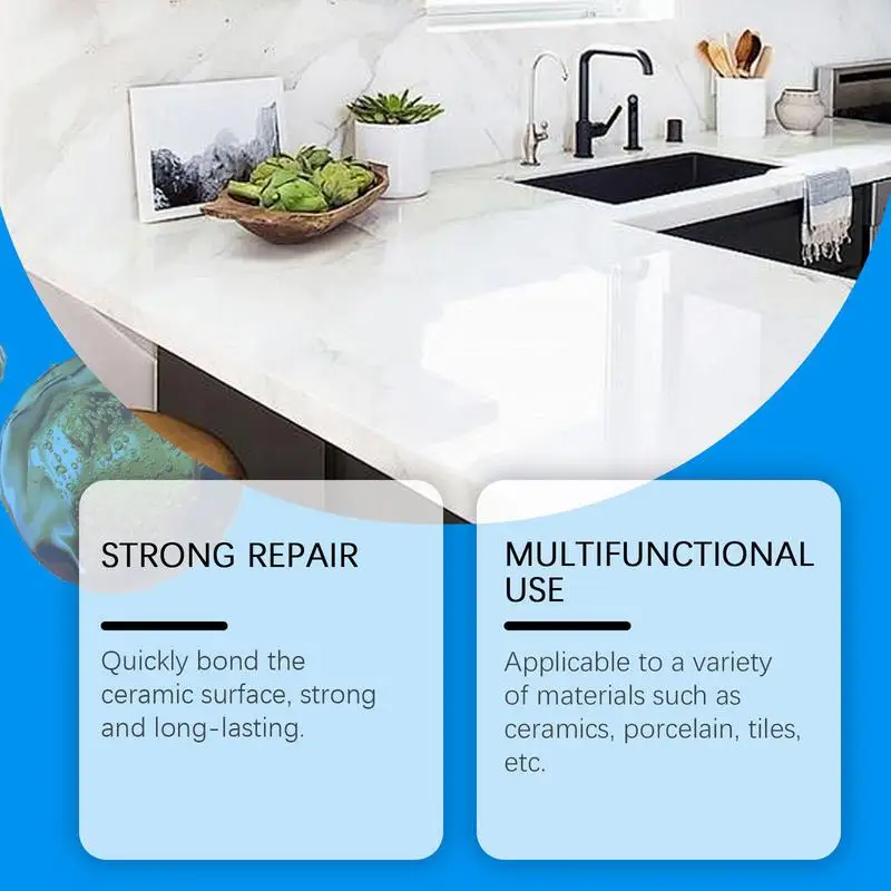 Lijm voor keramische reparatie Metaalkleefstof Sterk waterdicht Cement Bestand tegen hoge temperaturen voor meubels Badkamervloeren