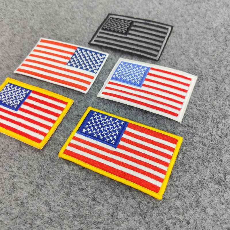 US Flag Embroidery Patch, DIY Ironing, Sewing Fabric, Clothing, Luggage, Shoes and Hats Accessories