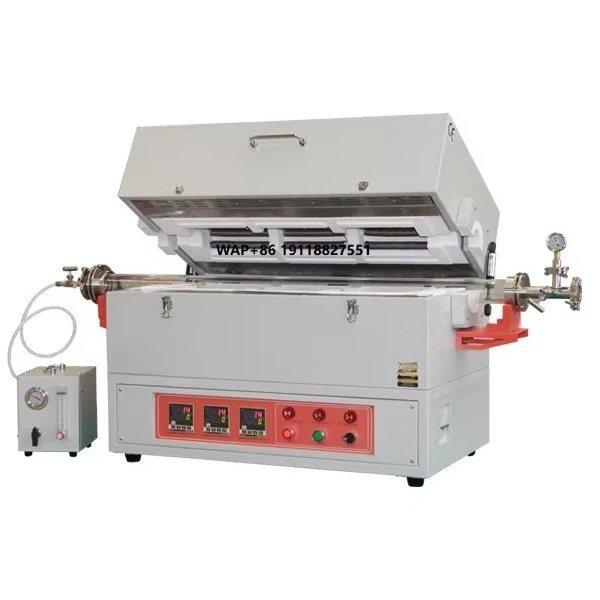 1200C 1400C 1700C  Vacuum Tube Furnace with 100mm Diameter High Temperature Three Zone Resistance Furnace for  Lab Use