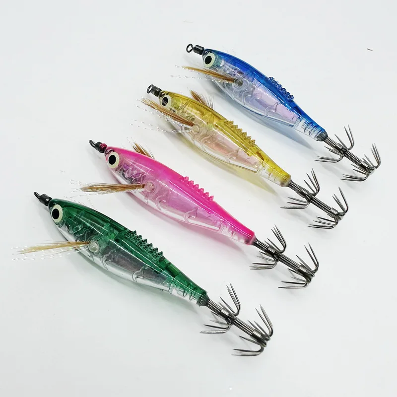 1/5pcs Aggie Short Arm Octopus Egi Squid Fishing Lures Luminous Bait Hook Wood Shrimp Squid Jig Artificial Fishing Lures 에기