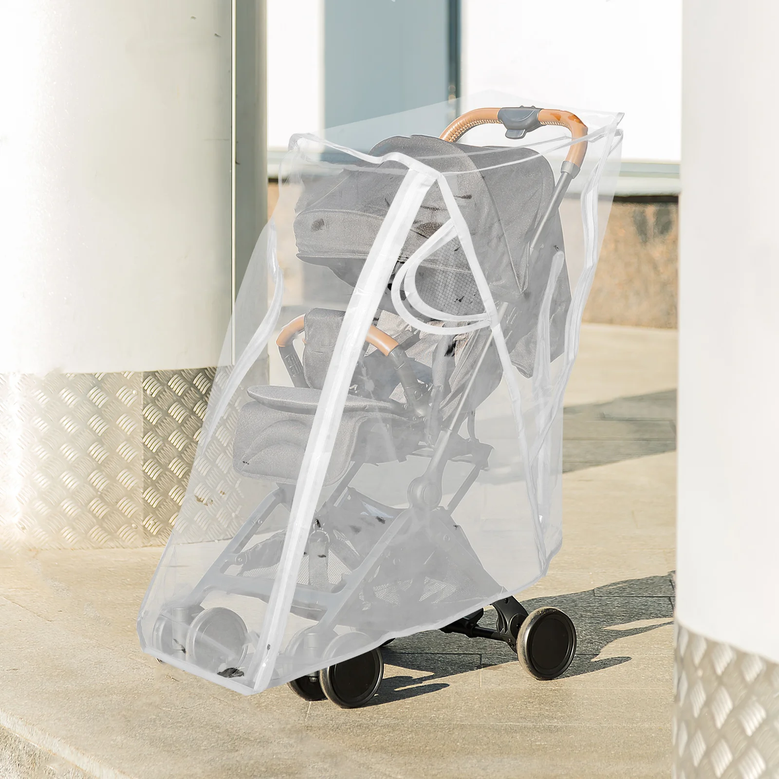 

Universal Stroller Cover Baby Windproof Rain Protection Clear Transparent Waterproof Outdoor Trolley Protective Rain Cover