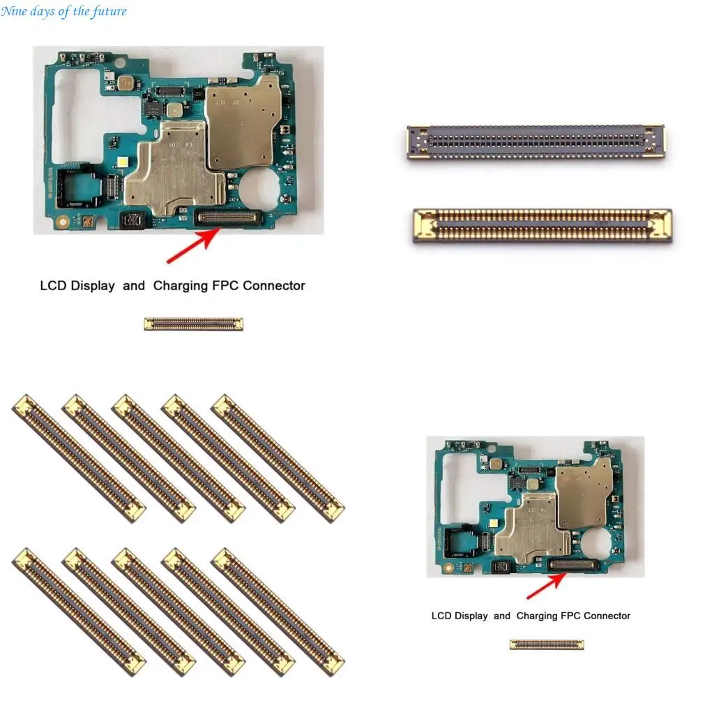 

10pcs Charging FPC Inlines Socket High Conductivity Replacement FPC Inlines Socket Stable Power Connection for A32 -A325 E65A