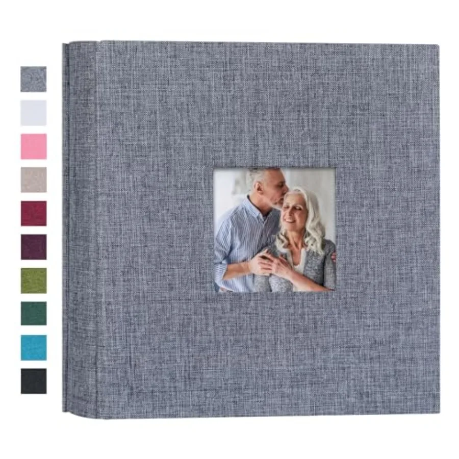 

Small Photo Album 4x6 Photos Linen Cover Picture Book with Horizontal for Wedding Family Anniversary and Baby