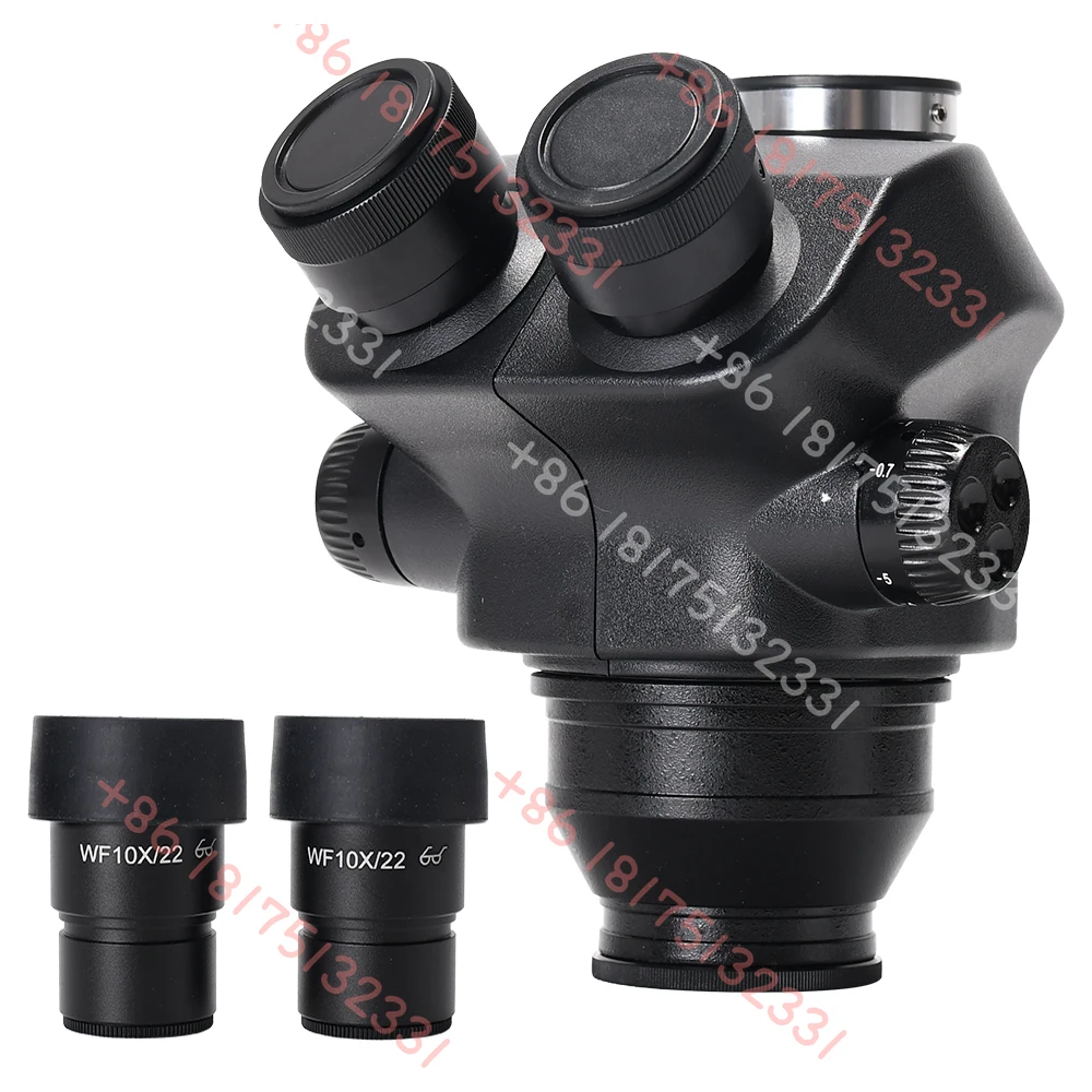 

7X-45X 7X-50X Stereo Microscope Trinocular Microscope Head with WF10X/22mm Eyepiece Rubber Eye-Guards Microscope Accessories