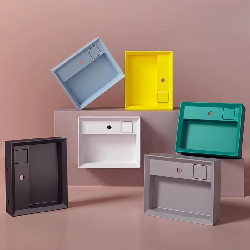 Side drainage table basin single basin, face wash basin, small size bathroom cabinet