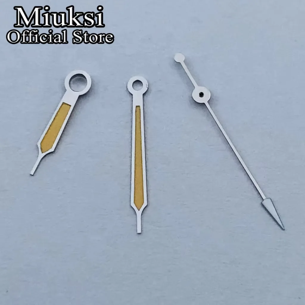 Miuksi VH31 Uhrzeiger silber/weiß/schwarz grün leuchtend passend für VH31 Uhrwerk Zubehörteil – Detail 10