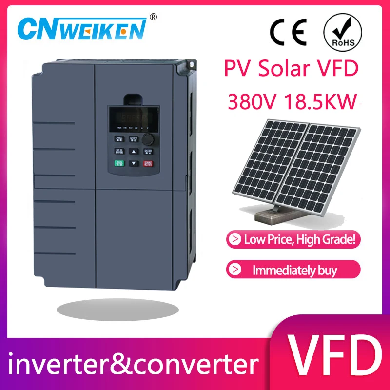 Solar Variable Frequency Drive Vfd Inverter Frequency Converter 22Kw 380V 30HP For Water pump Motor Speed Control