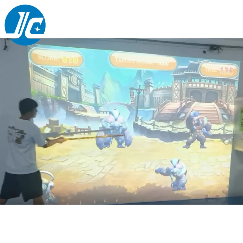 Interactive Arcade Racing Floor Projection Game Amusement Park Equipment Interactive Projection