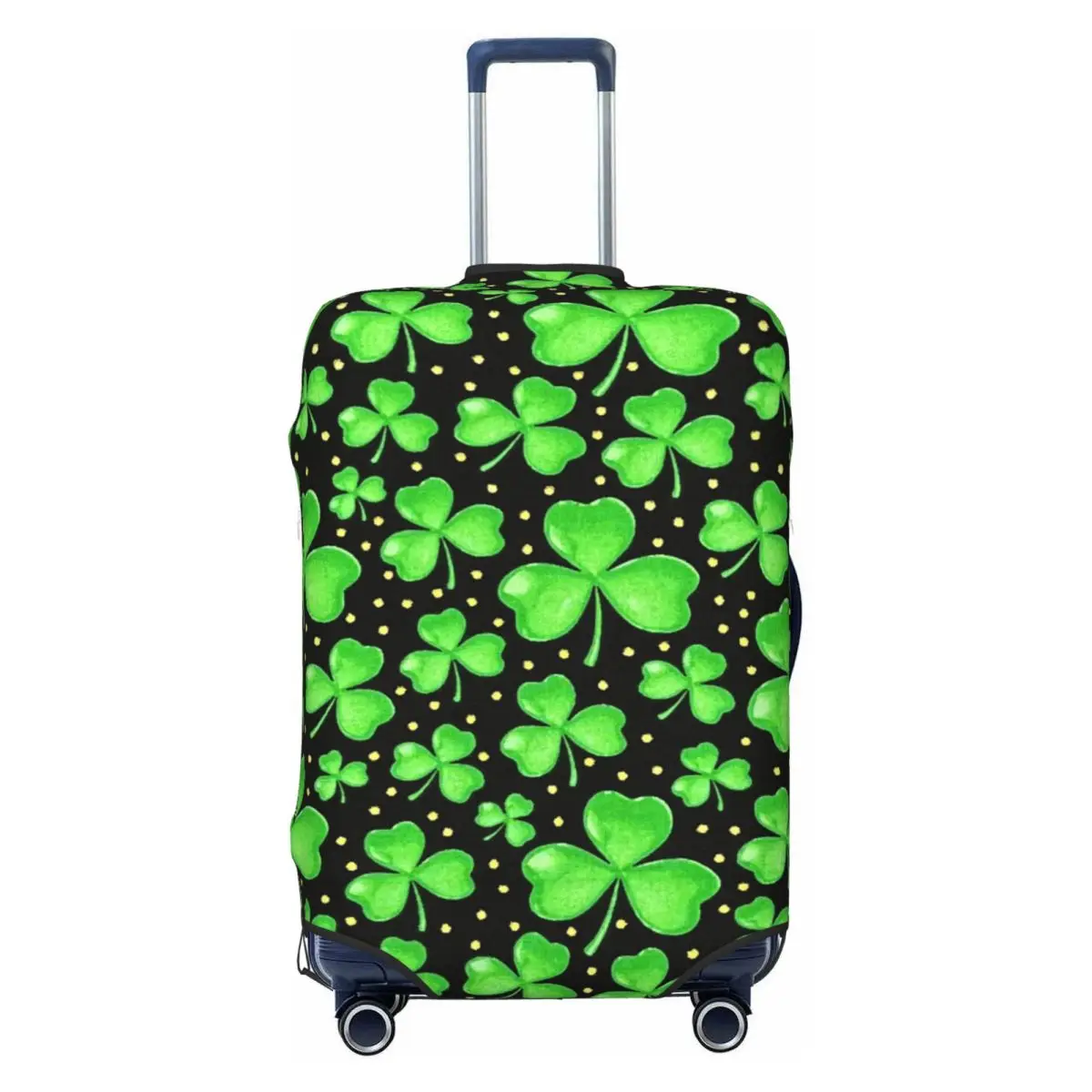 

Пользовательский чехол для багажа с изображением трилистника и клевера на день Святого Патрика, эластичные защитные чехлы для дорожного чемодана, подходят для 18-32 дюймов