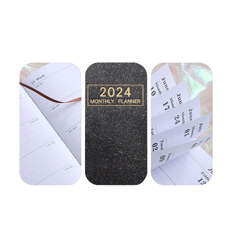 

A19E-24 Hourly Planner 2024 - 24 Hour Weekly And Monthly Appointment Book 2024 Minimalist Teacher Planner