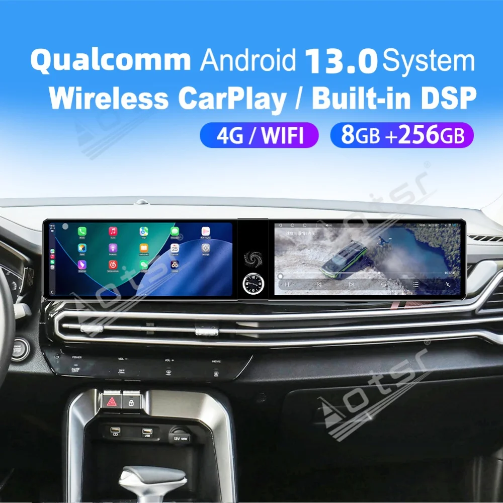 

Dual Screen Qualcomm Carplay Android Car Multimedia Automotive For Kia Sportage 2021 2022 2023 2024 2026 GPS Car Radio Head Unit