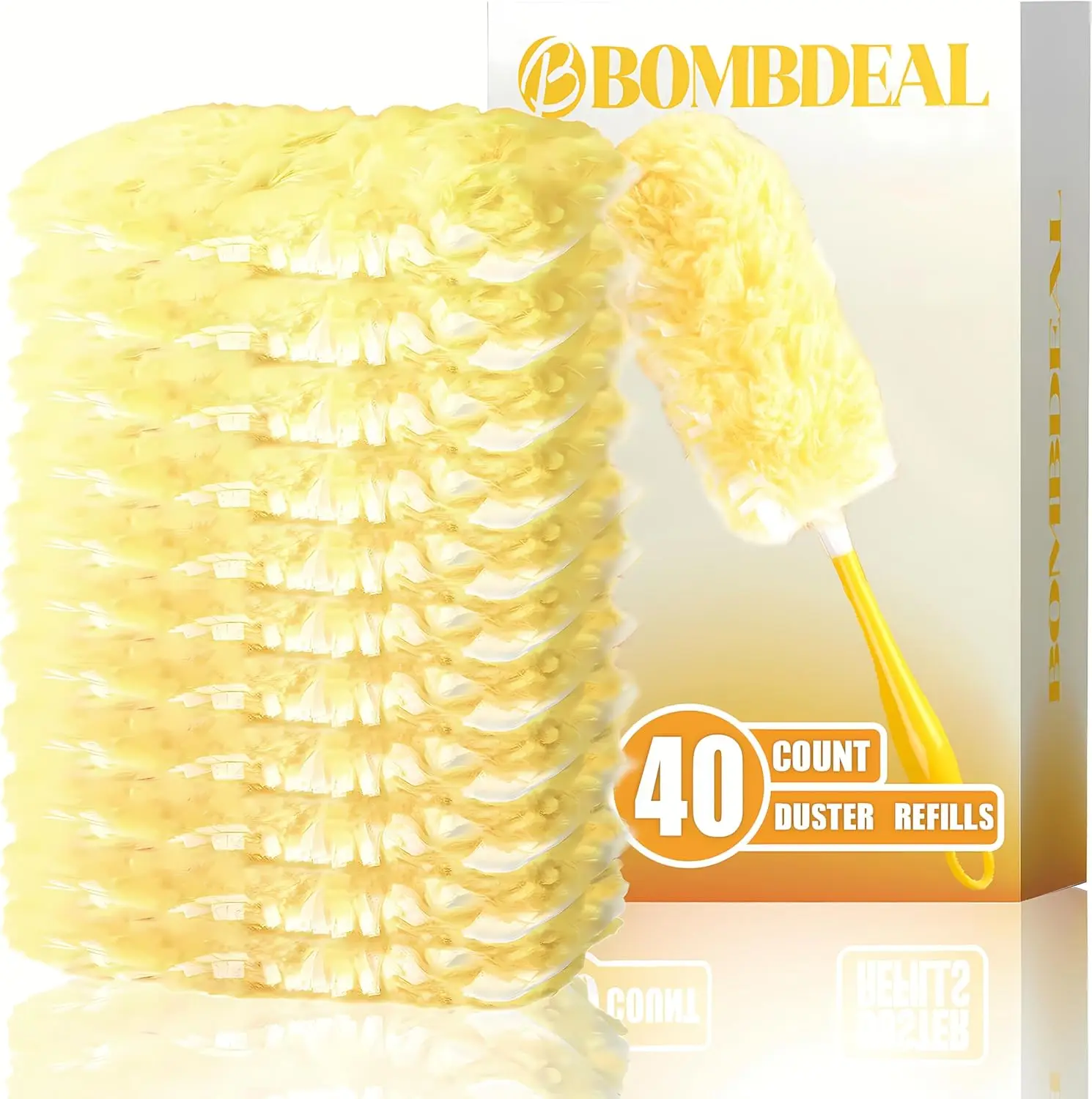 

40 Count Disposable Microfiber Duster Refills for Swiffer - 360° Heavy Duty Cleaning Pads (Handle Not Included)