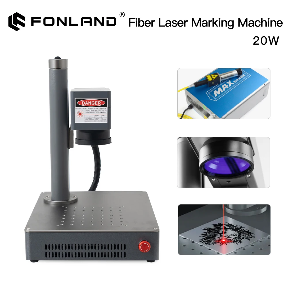 Fonland S4 Metal Fiber Laser Marking Machine 20/30/50W Industrial Portable Jewelry Laser Engraving Machine