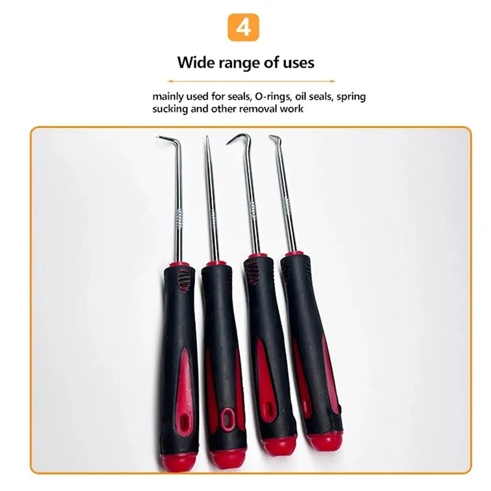 Car Auto Vehicle 4Pcs 16cm Oil Seal Screwdrivers Set O Seal Gasket Pick Hooks Tools Repair Tools Sealing Remover Puller