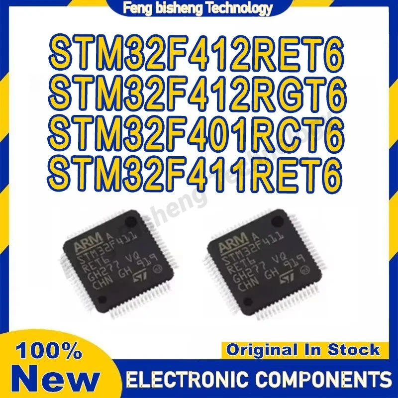 

STM32F401RCT6 STM32F411RET6 STM32F412RET6 STM32F412RGT6 STM LQFP-64 IC MCU Chip 100% Новый оригинальный телефон