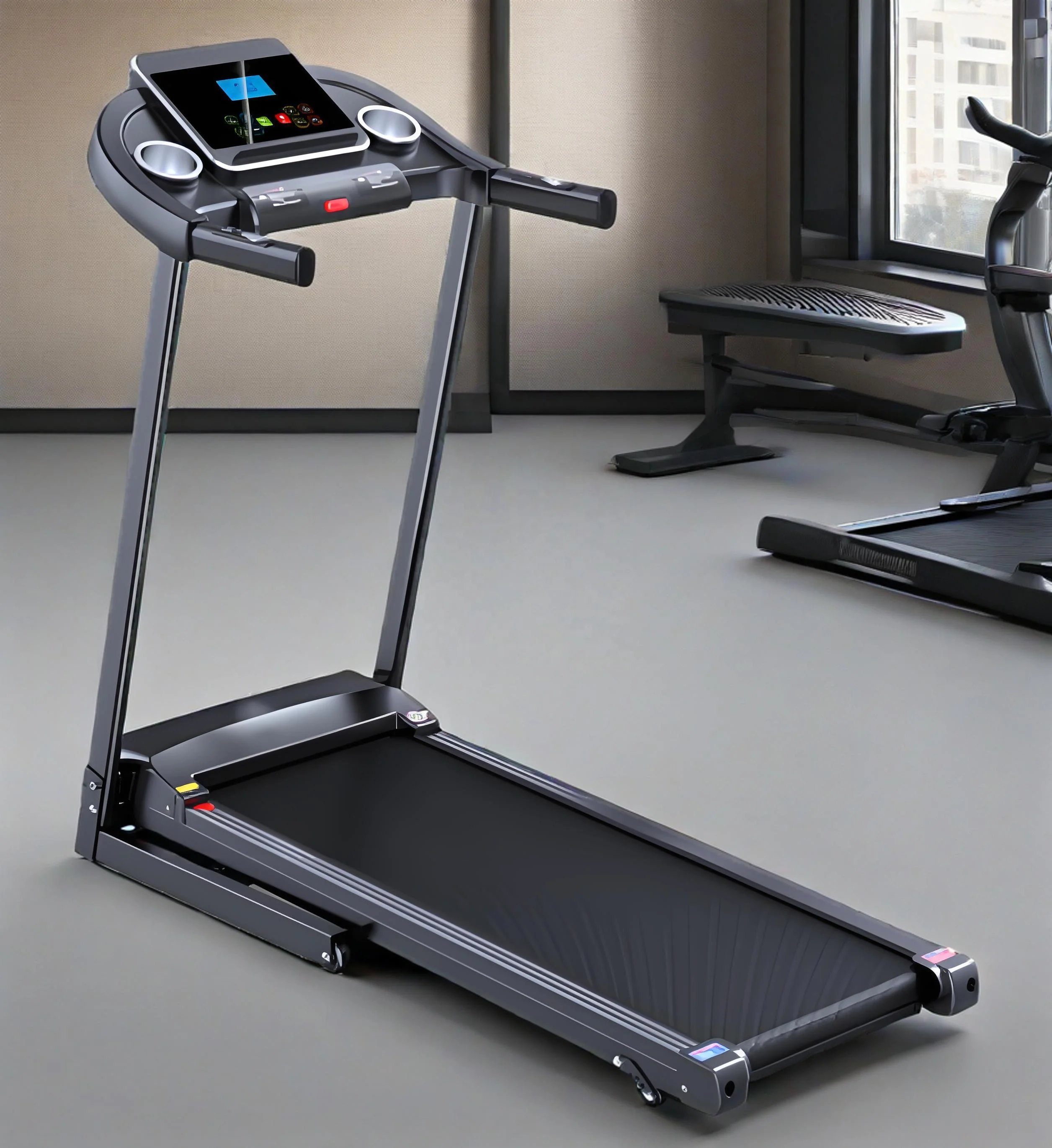 

2-in-1 Foldable Electric Treadmill Desk 1-6Km/H Speed Home Fitness Motorized Treadmill For Compact Spaces Portable