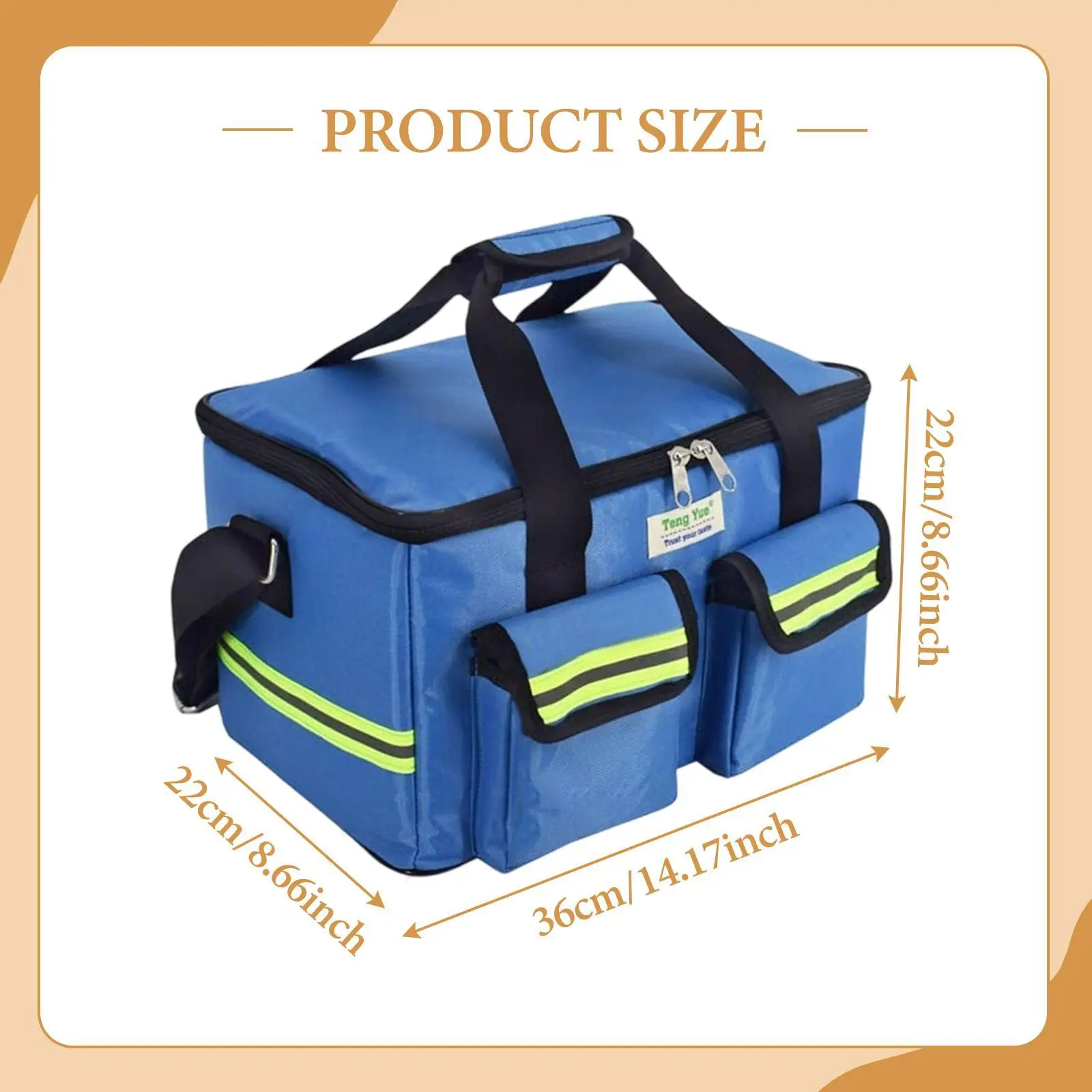 救急バッグ、空の緊急バッグ、旅行ハイキング用の緊急医療用品用の実用的なオックスフォード布医療オーガナイザー