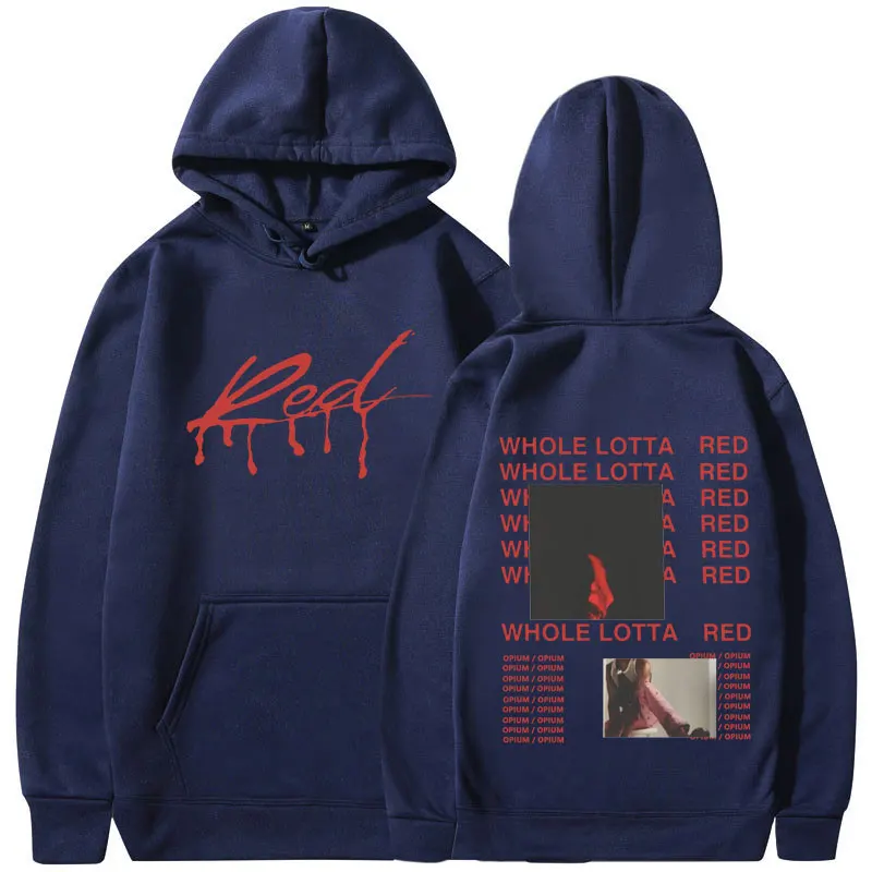 Rapper Playboi Carti Hoodie Album Whole Lotta Red Opium Merch Sweatshirt Men Women Fashion Hip Hop Oversized Pullover Streetwear