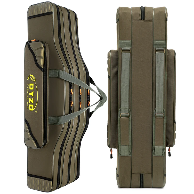 حقيبة صنارة صيد خفيفة الوزن ومتعددة الوظائف وسعة كبيرة - حقيبة تخزين لصيد الأسماك تحتفظ بعجلات