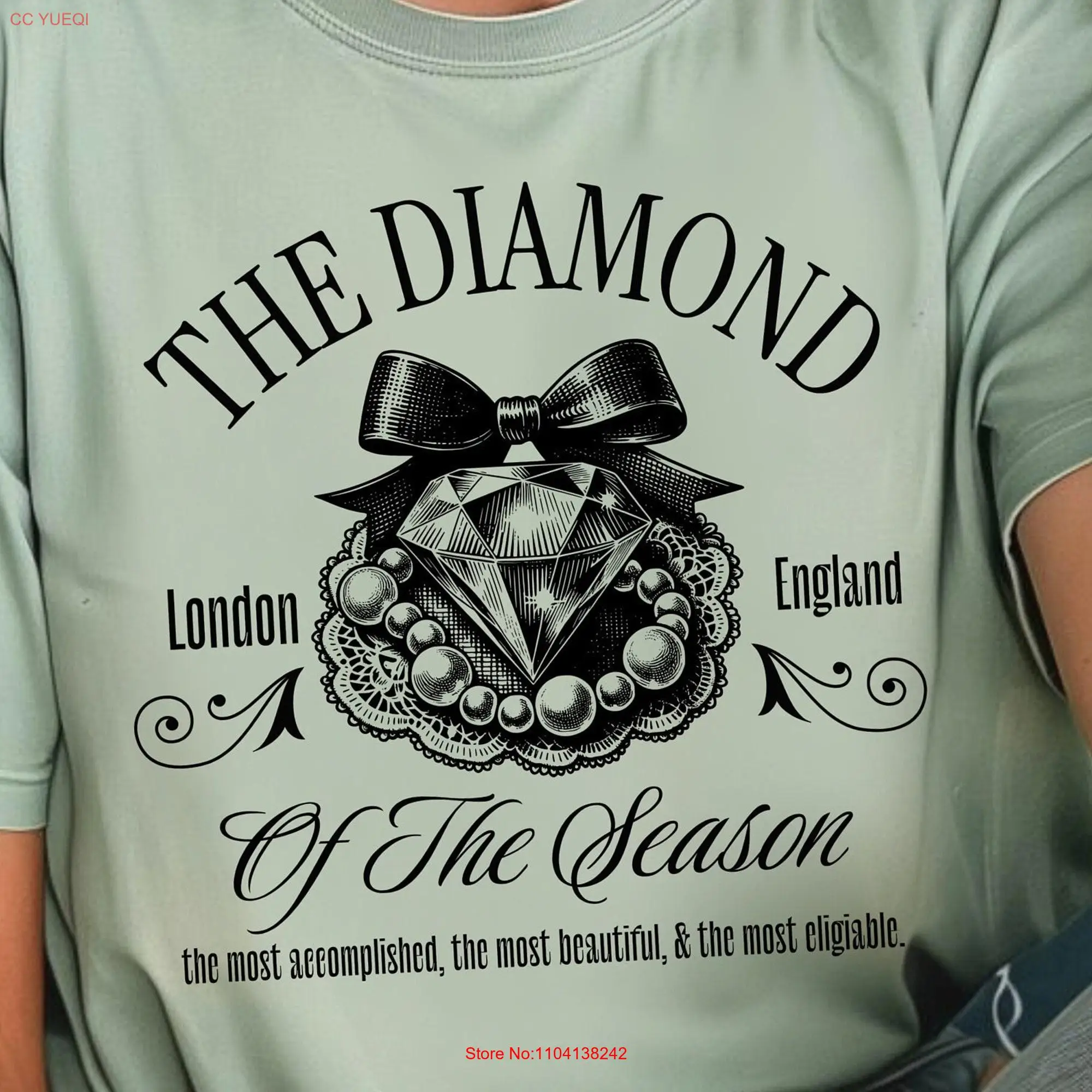 The Diamond of Season T Shirt Lady Whistledown Queen Charlotte For Literary Fans Historical Drama long or short sleeves