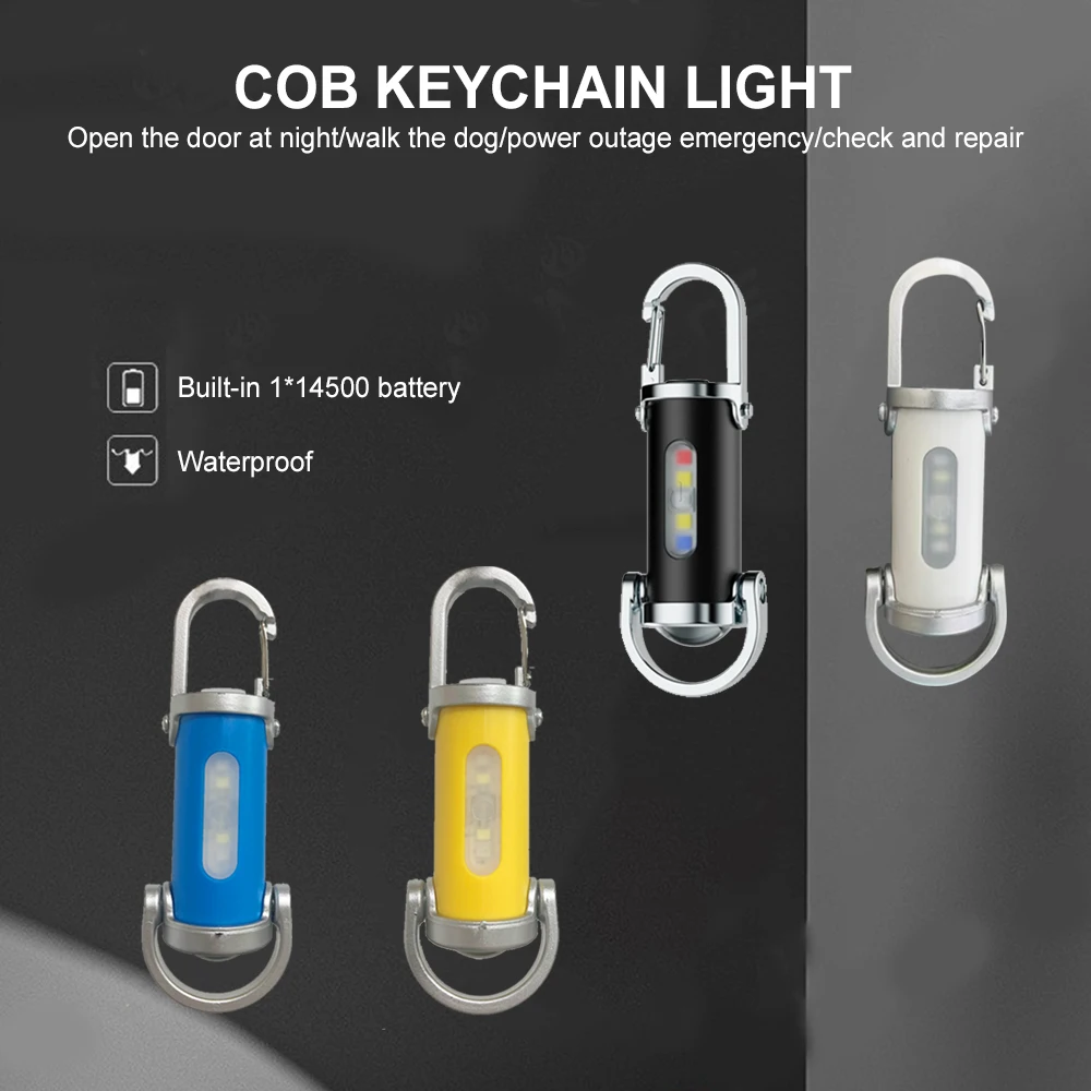 

Мини-брелок Amanfire YS087 со встроенным аккумулятором, фонарик EDC, портативный фонарик с крючком для штатива