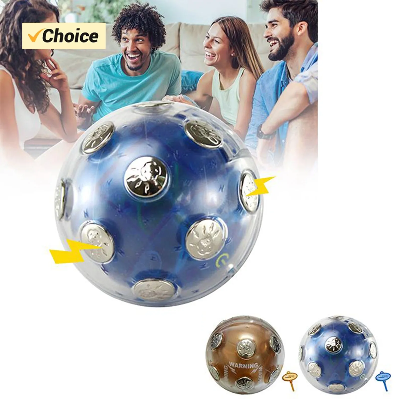 

1 pcs Trick Ball Electric Shocking Game Glowing Fool Toys Electric Ride on Toys hot Potato Game e Gift Shocking Ball Toy