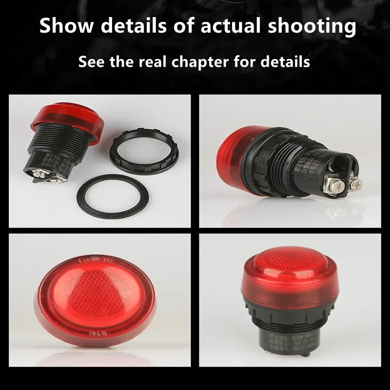 2pcs 30mm Hole Spacing Explosion-proof Signal Light Indicator 24V36V220V380V Red Green yellow white Blue Distribution Box Light