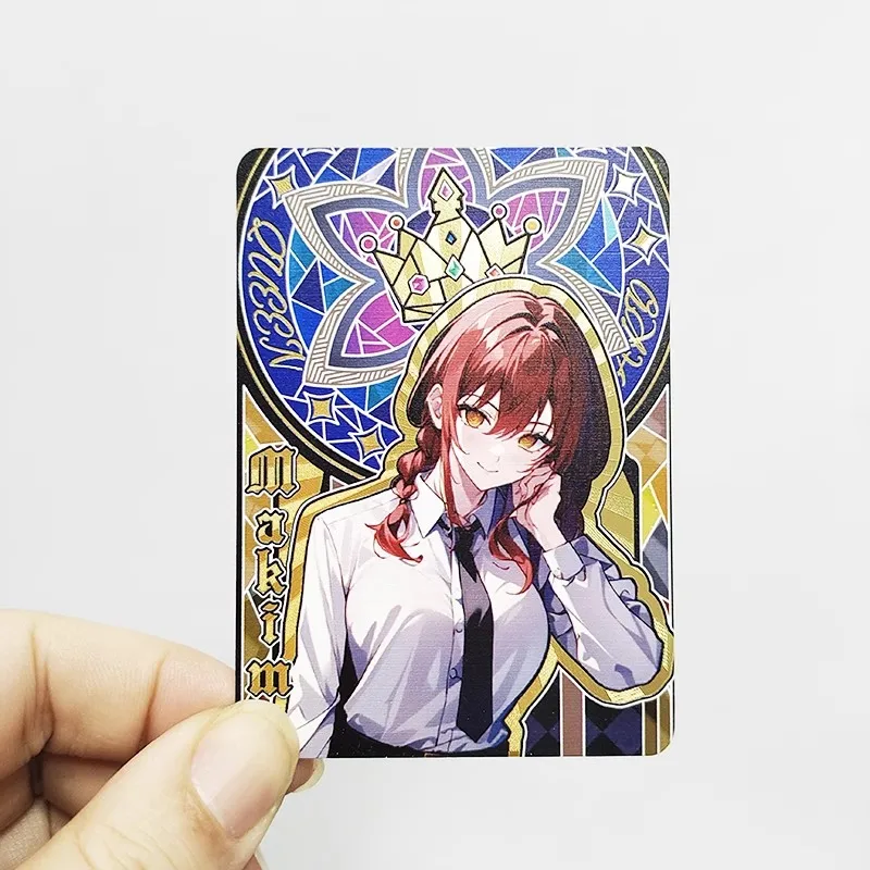 88X63Mm Diy Self Made Honkai: Star Rail Kafka Gold Card Makima Hoshino Ai Collection Metal Card Game Anime Card Gift Toys