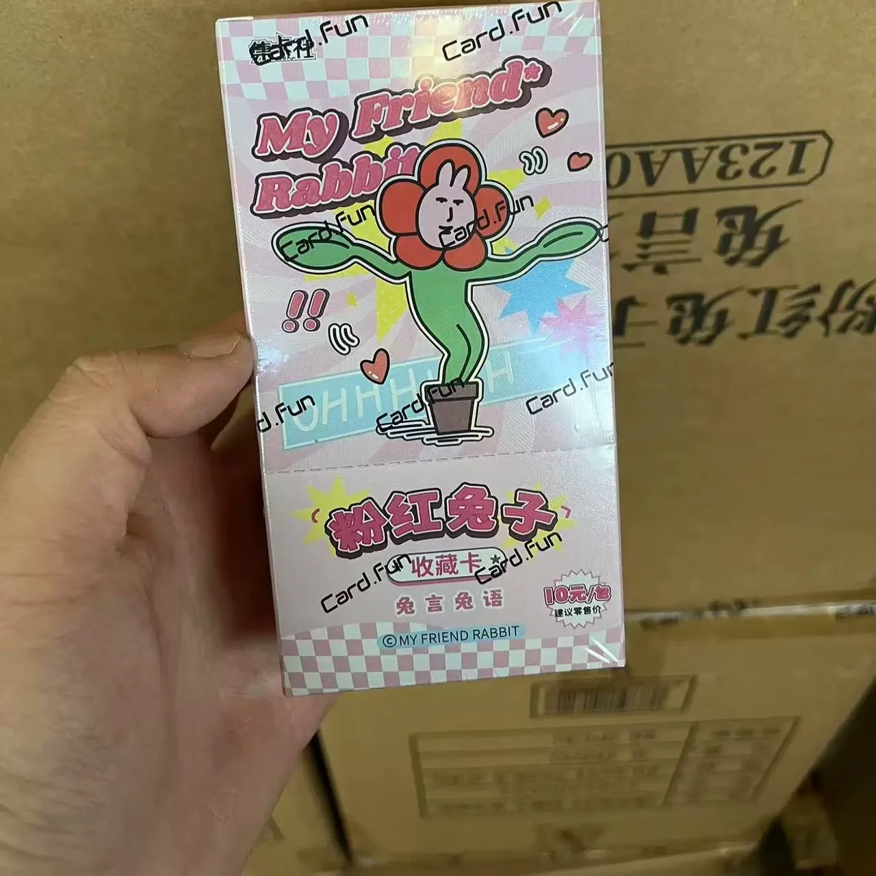 Card.Fun Authentic Anime Pink Rabbit Collection Card Blind Box Collectible Trading Cards Gift For Children Birthday Toys