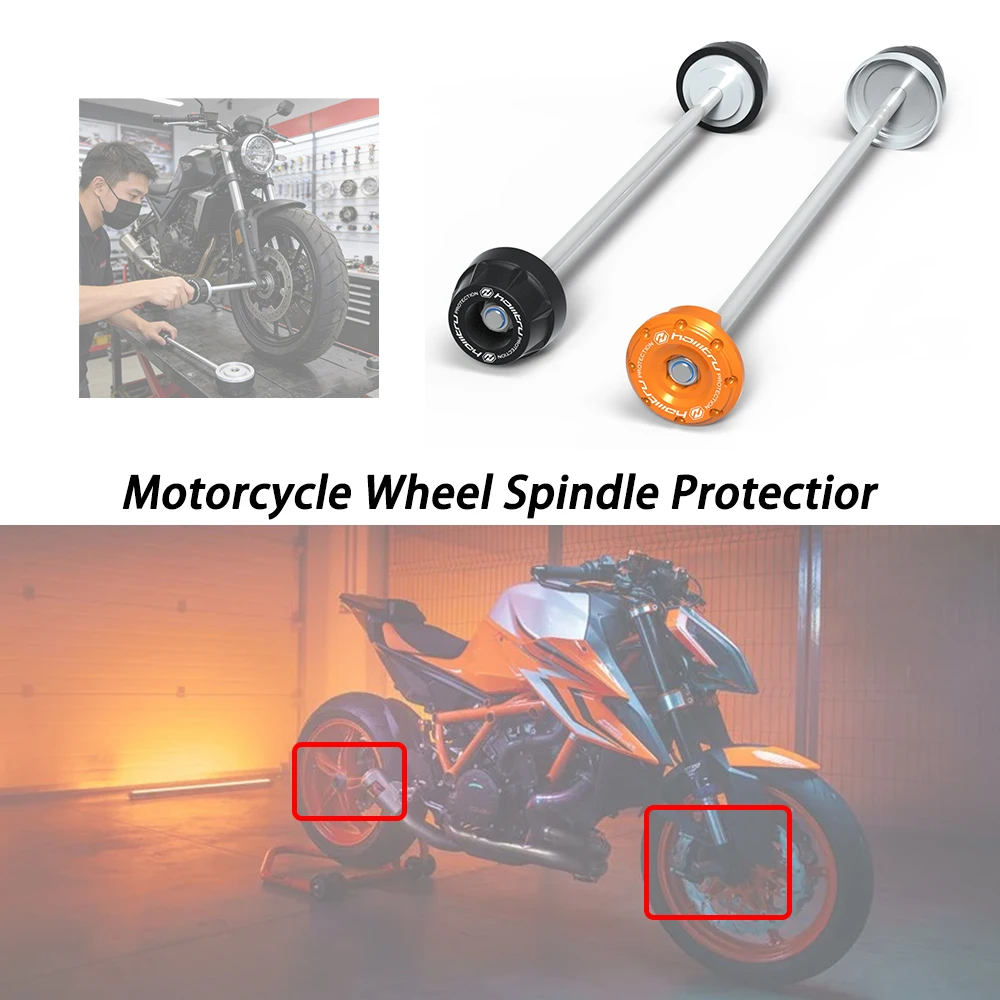 Motorcycle Front Rear Wheel Axle For KTM 1290 Super Duke R / RR / GT 2013-2024 Anti-Collision Slider Pad Protection Accessories