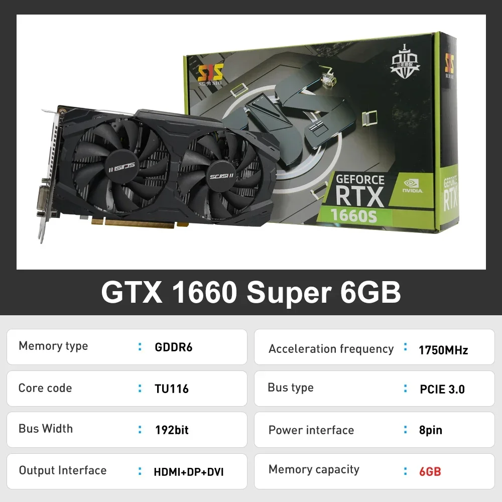 SJS RX 580 8G 256Bit 2048SP GDDR5 AMD GPU RTX 3060 2060 Grafische kaarten RX580 Videokaart Radeon Mining Gaming Card placa de video