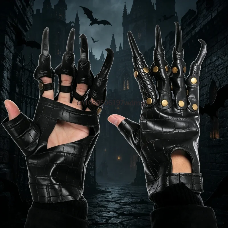 

PU Leather Dragon Claw Paw Gloves Adult Cosplay Accessories For Halloween Carnival Masquerade Party Dress Up Props