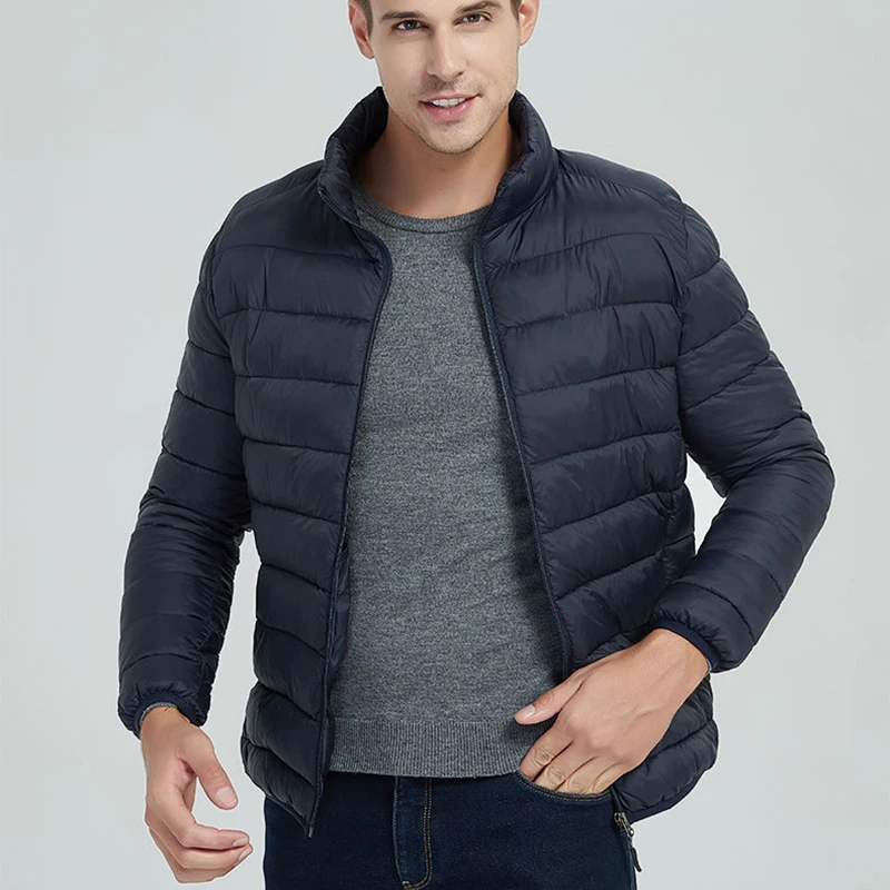 Parkas cálidas para hombre, abrigo informal de algodón fino, acolchado, impermeable, viajes al aire libre, escalada, prendas de vestir masculinas, Otoño e Invierno