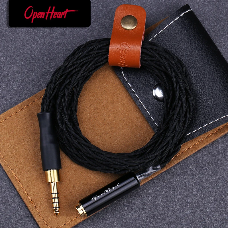 OPENHEART 8 Core High Purity Silver 4.4mm Jack Male to Female Extension Cable for  Headphones Earphones Balanced Cable