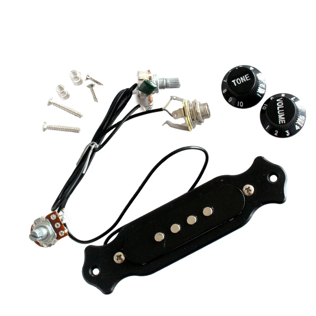 Guitar Pickup With Volume & Tone Rotary Knob for 4 Strings E-cigar Box Guitar Durable And Safe for Your Guitar