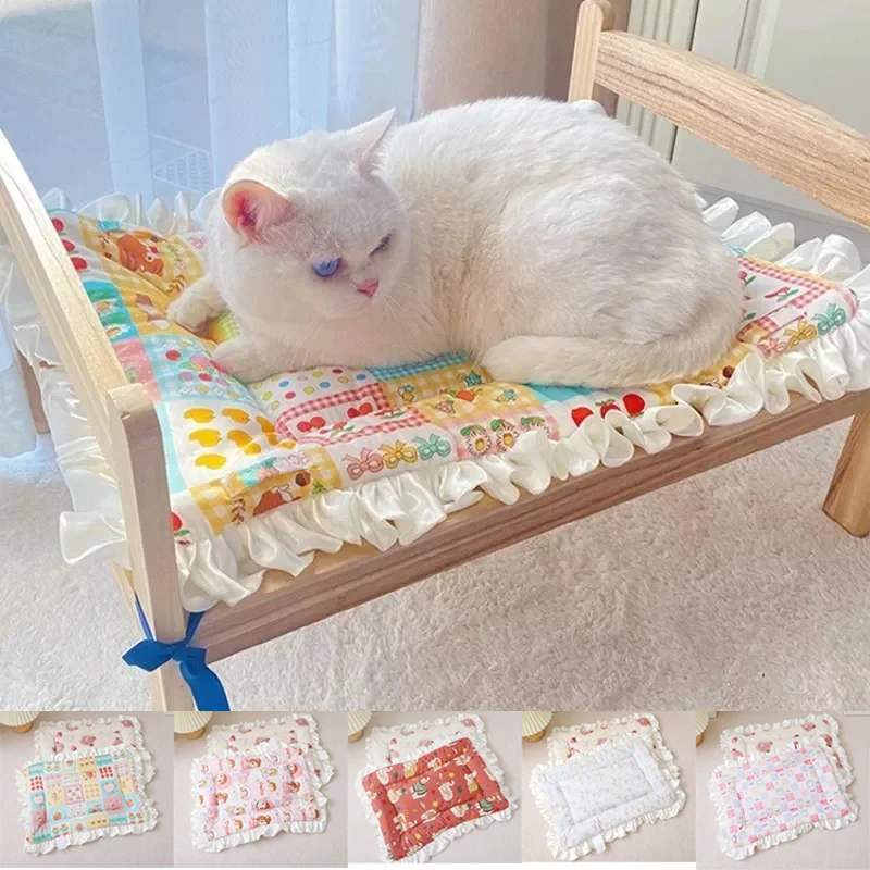 1PC Double sided Pet Sleeping Mat Dog Bed Cat Bed Soft Hair Thickened Blanket Pad Fleece Home Washable Warm Blanket Pet Supplies