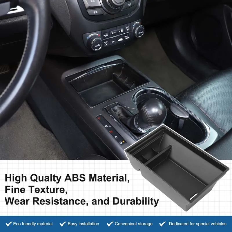 1 pezzo set ABS nero Per Acura RDX 2013-2017 auto cambio di controllo centrale scatola di immagazzinaggio anteriore vassoio del telefono cellulare accessori auto