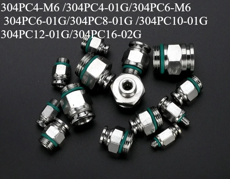 ‌ Acoplador de manguera de aire 10-G01, rosca G de 1/4 ", acero inoxidable, sin cinta de teflón necesaria para líneas de aire industriales