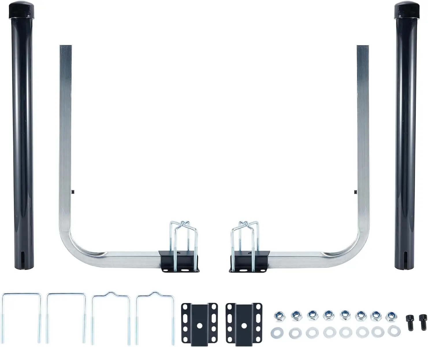 

Galvanized Steel Boat Trailer Guide, L/T Shaped for Fishing & Sailboat Trailers, Silver-Black