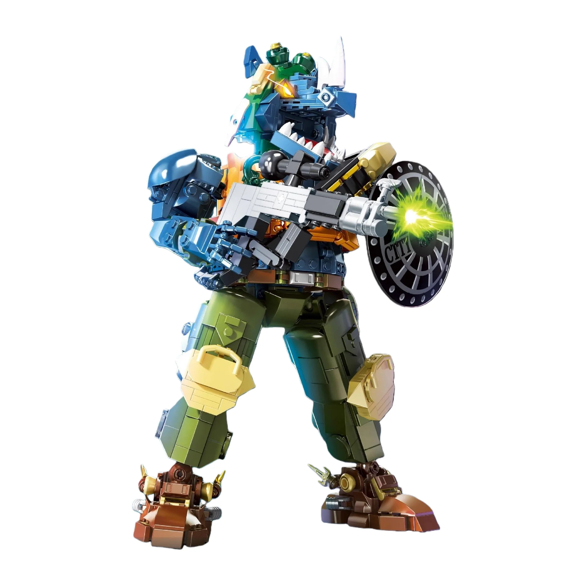 Building blocks Rhino Warrior Collectible Model Exquisite for Home Decor And Play Exquisite Display Piece Birthday Gifts for Kid