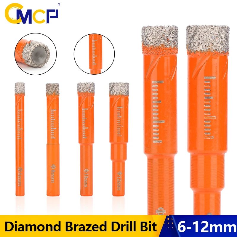 

CMCP 6-12mm Diamond Drill Bit Dry Vacuum Brazed Diamond Drill Hole Saw for Ceramic Marble Granite Tile Hole Opener Hole Cutter