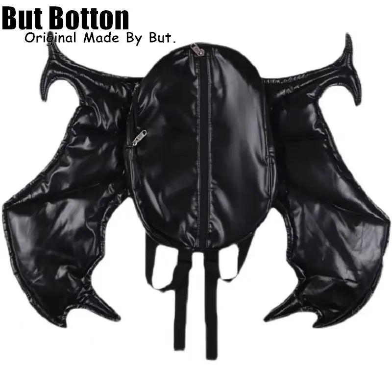 Harajuku woman Men backpack schoolbag student Gothic punk Y2K girl boy subculture Streetwear Bat Wing Halloween Bag prop Handbag