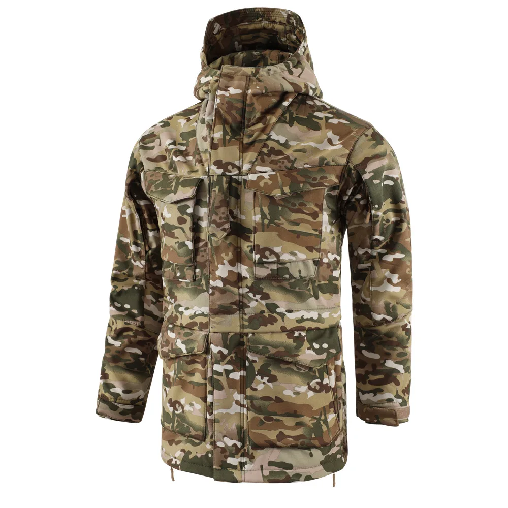 ESDY Men Outdoor Hiking Windbreaker Jackets Sports Leisure Tactical Camo Jacket A016