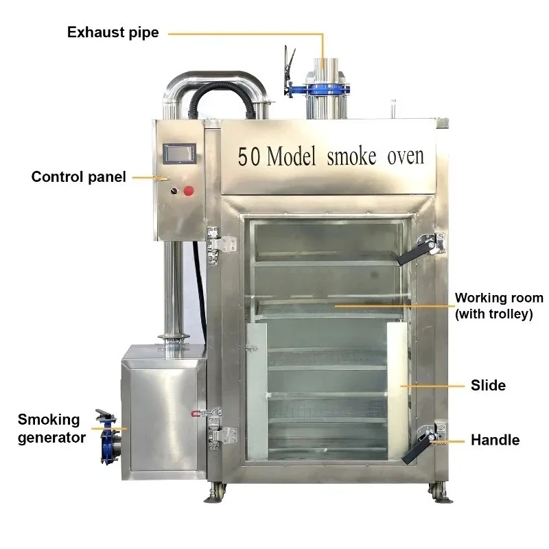 Customize Electronic Commercial Mini Portable Cold Smokehouse Meat Fish Chicken Sausage Smoke Stove Smokers Smoking Smoker Oven