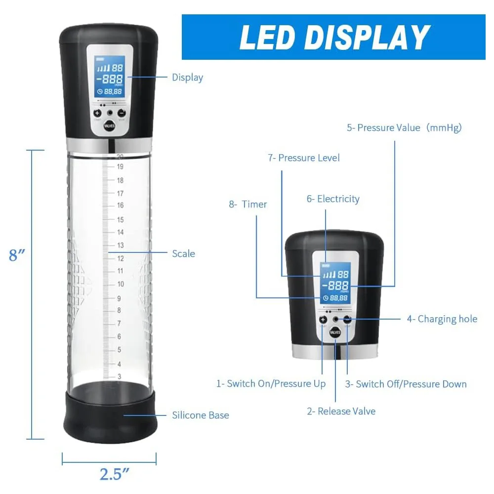 Electric Penis Pump Extension Penis  - Air Pressure Therapy With Rechargeable Design Penis Extension  Sex Machine For Men