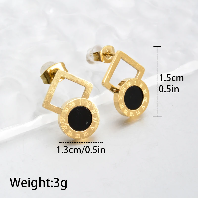 CHARMOMENT Geometry Shape Piercing Hanging Earrings for Women Golden Luxury Stainless Steel Designer High Quality Jewelry Gifts